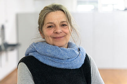 Petra Emin, Leiterin des Fachdienstes berufliche Integration bei der Lebenshilfe Gießen Porträt Petra Emin