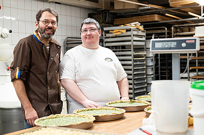 Die Chemie stimmt: Inhaber Klaus Denninger und Marc Mölkner Inhaber Klaus Denninger und Marc Mölkner